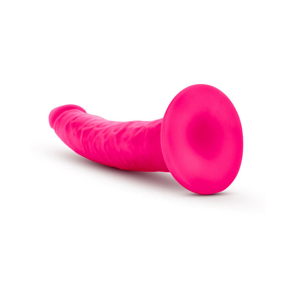 7.5 in. Silicone Dual Density Dildo Neon Pink