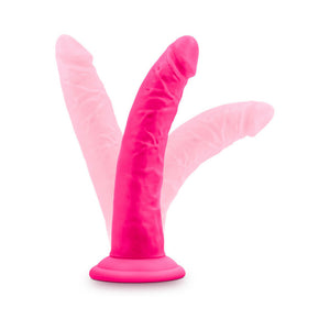 7.5 in. Silicone Dual Density Dildo Neon Pink