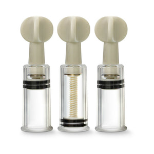 Clit and Nipple Twist Suckers 3-Piece Set Clear