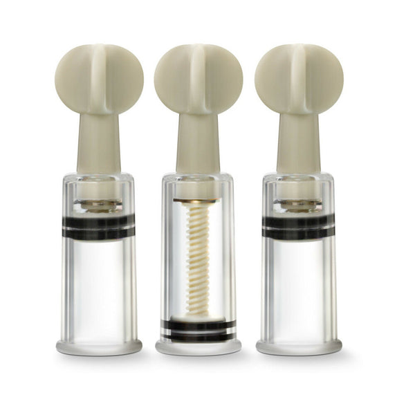 Clit and Nipple Twist Suckers 3-Piece Set Clear