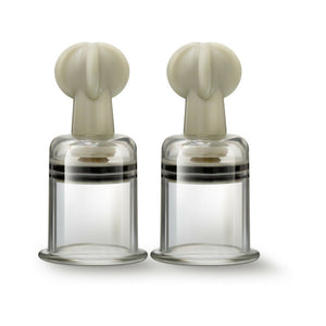 Clit and Nipple Twist Suckers 2-Piece Set Large Clear