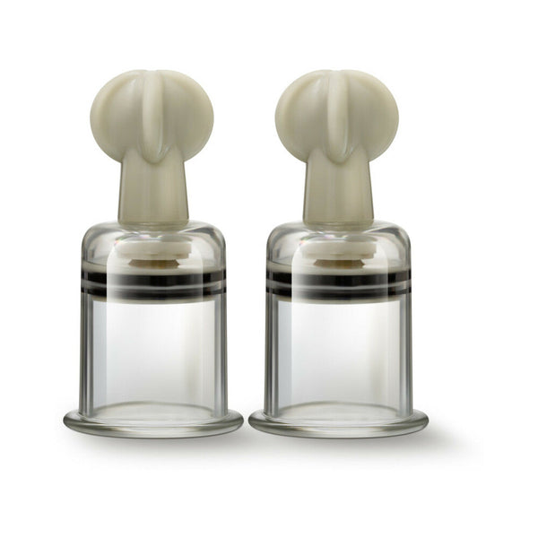Clit and Nipple Twist Suckers 2-Piece Set Large Clear
