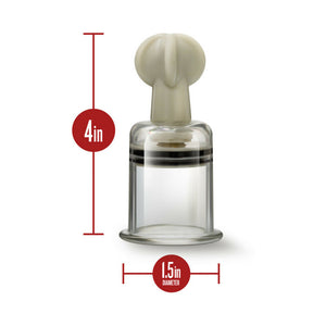 Clit and Nipple Twist Suckers 2-Piece Set Large Clear