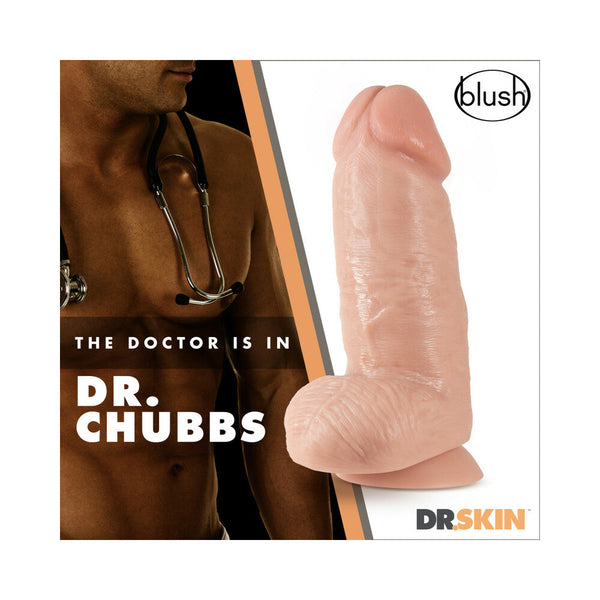 Dr. Chubbs Realistic 10 in. Dildo with Balls Beige