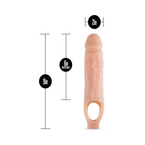 Blush Performance Plus 9 in. Silicone Cock Sheath Penis Extender Sling Beige