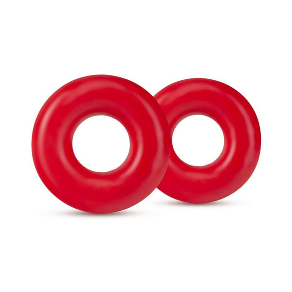 Donut Rings Oversized Cockring 2-Pack Red