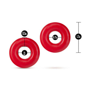 Donut Rings Oversized Cockring 2-Pack Red