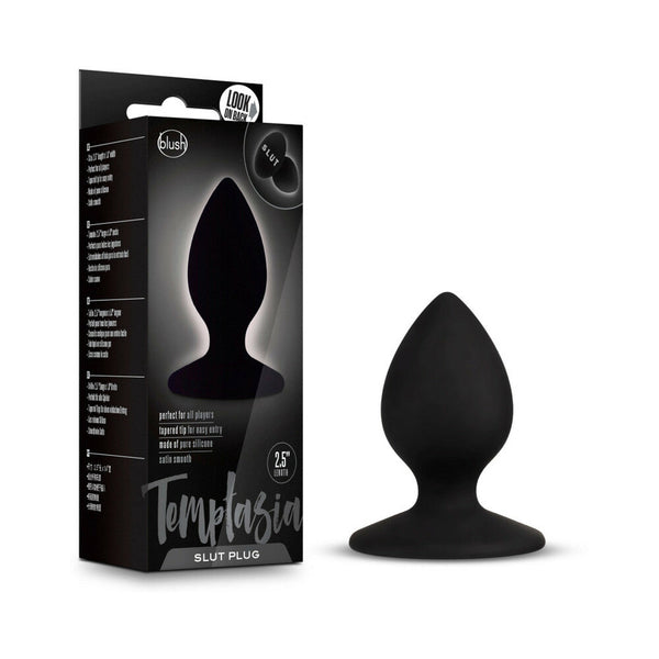 Blush Temptasia ''Slut'' Silicone Anal Plug Black