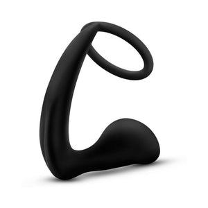 Silicone Cock Ring Plug Black