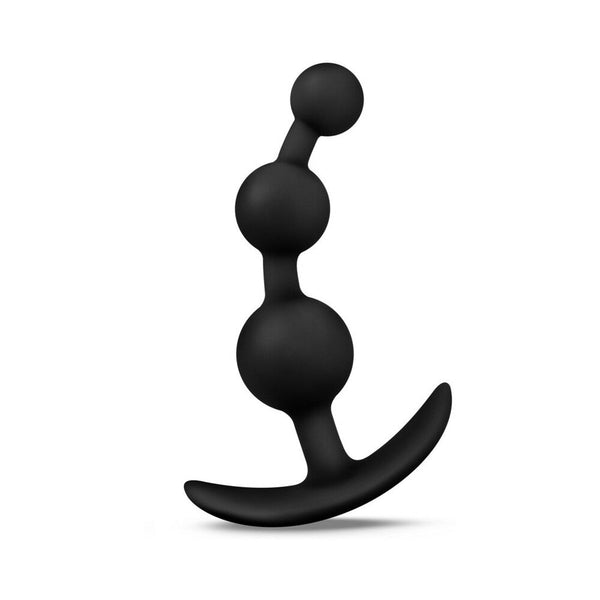 Silicone Small Anal Beads Plug Black