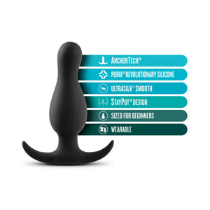 Silicone Curve Plug Black