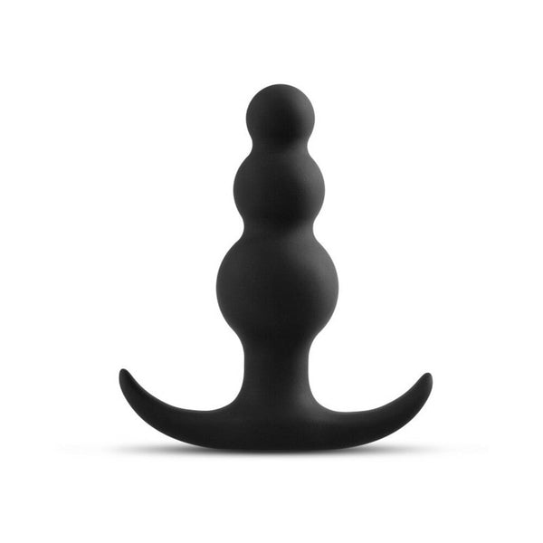 Silicone Beaded Plug Black