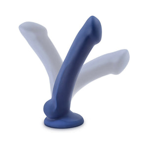 D10 Ergo Mini 7 in. Dual Density Silicone Dildo Indigo