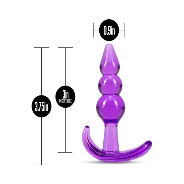 Triple Bead Anal Plug Purple