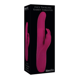 Adam & Eve Eve''s Twirling Rabbit Thruster Rechargeable Silicone Rabbit Vibrator Burgundy