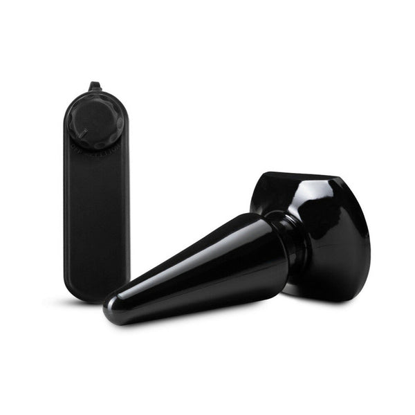 Basic Vibrating Anal Pleaser Remote-Controlled Plug Black