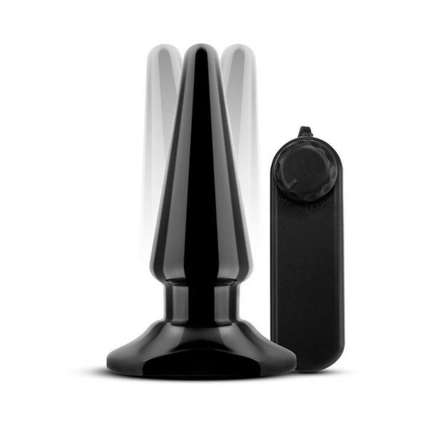 Basic Vibrating Anal Pleaser Remote-Controlled Plug Black