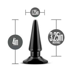 Basic Vibrating Anal Pleaser Remote-Controlled Plug Black