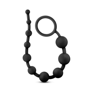 Silicone 10 Anal Beads Black