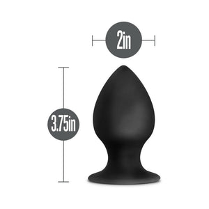 Silicone Anal Stout Plug Large Black