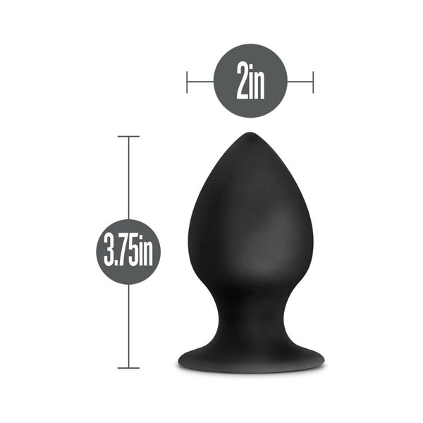Silicone Anal Stout Plug Large Black