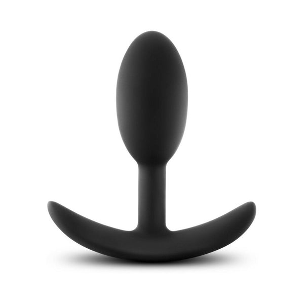 Silicone Weighted Vibra Slim Plug Small Black