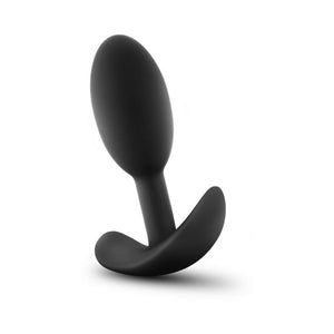 Silicone Weighted Vibra Slim Plug Small Black