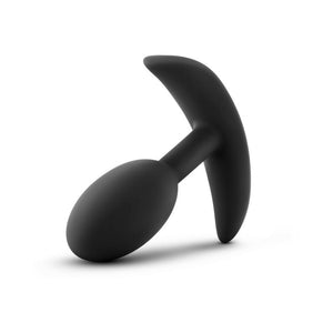Silicone Weighted Vibra Slim Plug Small Black