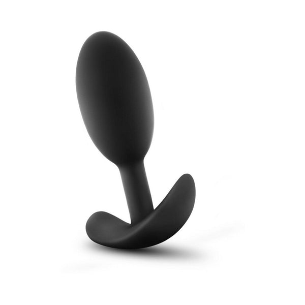 Silicone Weighted Vibra Slim Plug Medium Black