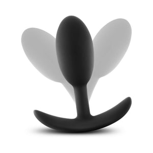 Silicone Weighted Vibra Slim Plug Medium Black