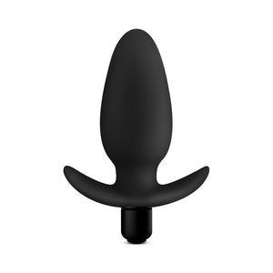 Silicone Vibrating Saddle Plug Black