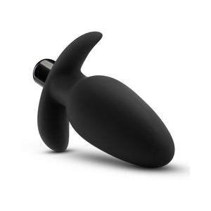 Silicone Vibrating Saddle Plug Black