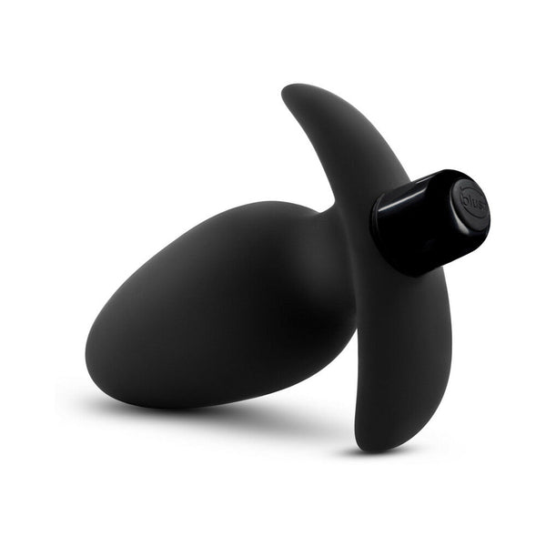 Silicone Vibrating Saddle Plug Black