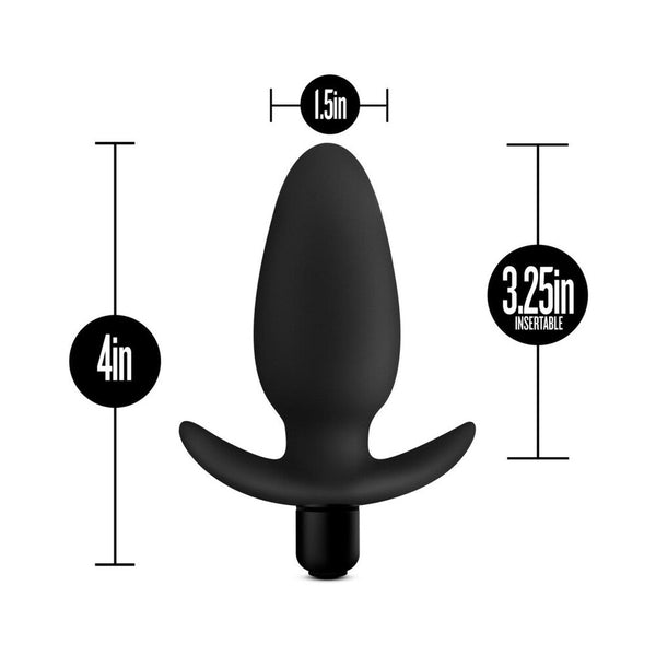 Silicone Vibrating Saddle Plug Black