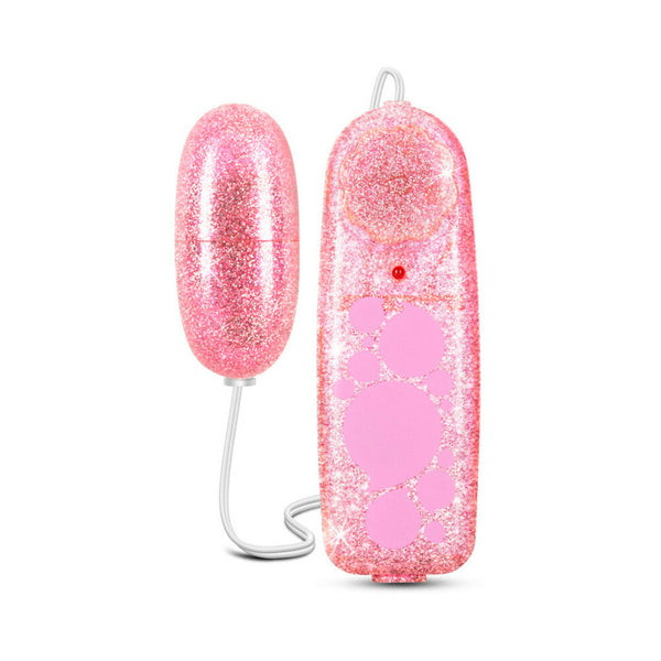 Glitter Power Bullet Remote-Controlled Egg Vibrator Pink