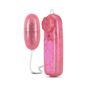 Glitter Power Bullet Remote-Controlled Egg Vibrator Pink
