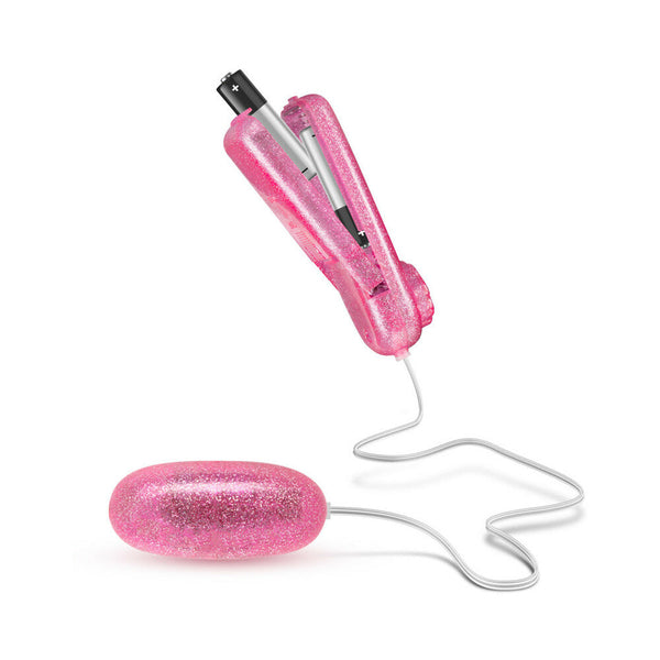 Glitter Power Bullet Remote-Controlled Egg Vibrator Pink