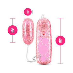 Glitter Power Bullet Remote-Controlled Egg Vibrator Pink