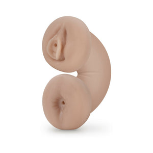 Soft + Wet Double Trouble Glow in the Dark Self-Lubricating Stroker Beige