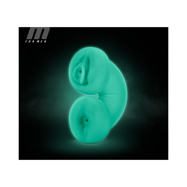 Soft + Wet Double Trouble Glow in the Dark Self-Lubricating Stroker Beige