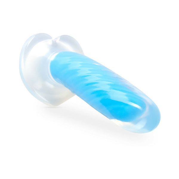 Glow in the Dark Tao 7 in. Dual-Density Dildo Neon Blue