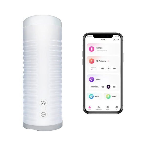 Max 2 Bluetooth App-Controlled Vibrating and Suction Masturbator (Neutral Sleeve)