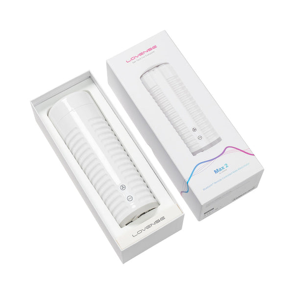 Max 2 Bluetooth App-Controlled Vibrating and Suction Masturbator (Neutral Sleeve)