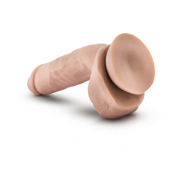 Glide Realistic 8.5 in. Self-Lubricating Dildo with Balls Beige