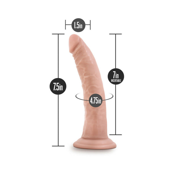 Glide Realistic 7.5 in. Self-Lubricating Dildo Beige