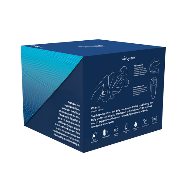 Chorus Rechargeable Remote-Controlled Silicone Couples Vibrator Cosmic Blue