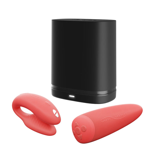 Chorus Rechargeable Remote-Controlled Silicone Couples Vibrator Crave Coral