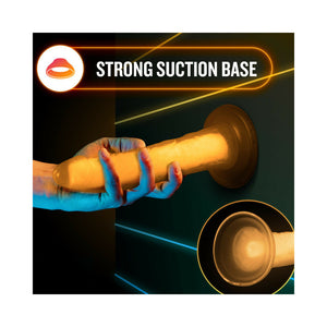 Blush Neo Elite Glow in the Dark Viper 7 in. Dual-Density Dildo Neon Orange