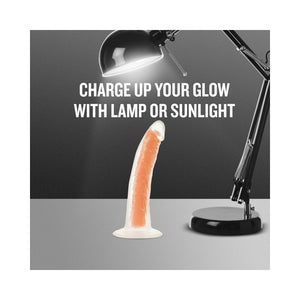 Blush Neo Elite Glow in the Dark Viper 7 in. Dual-Density Dildo Neon Orange