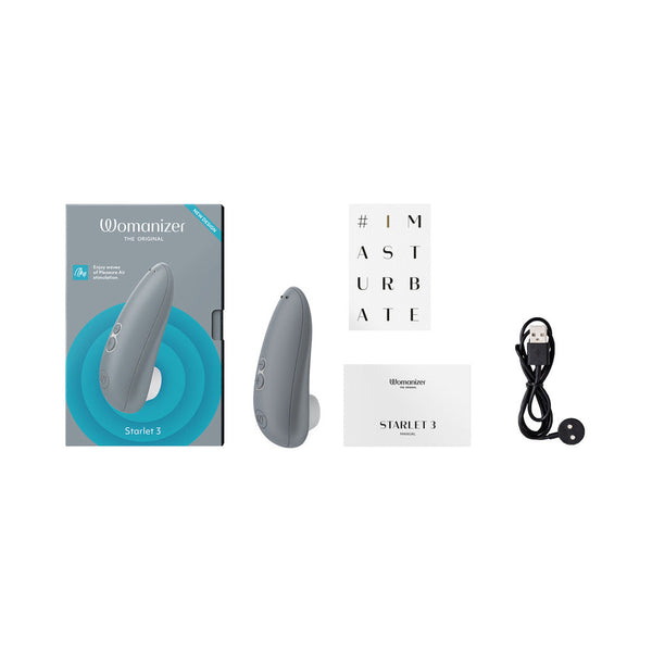 Starlet 3 Rechargeable Silicone Compact Pleasure Air Clitoral Stimulator Gray